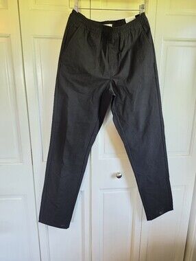 Free Assembly Men's Pull On Commuter Pants Tan Straight Fit Tapered Leg S NEW